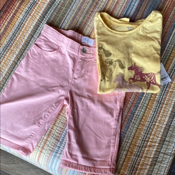NWT Carters/The Place 2 piece Girls Shorts Set - Picture 1 of 8